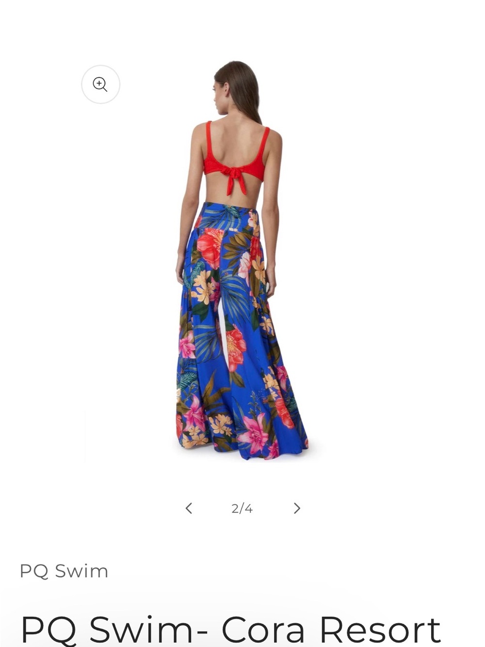 PQ Swim Floral Maxi Skirt in Bright Blue with Multicolor Blooms